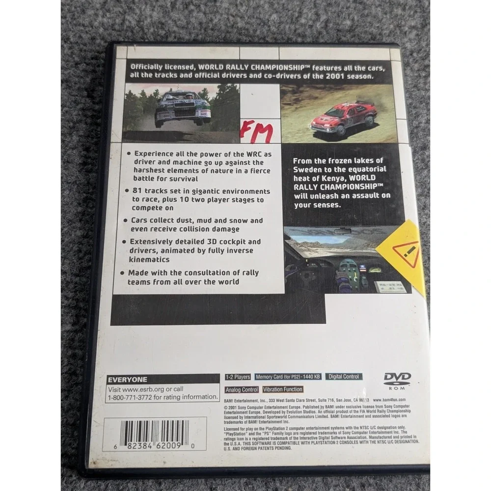 WRC World Rally Championship PlayStation 2 PS2 Tested Video Racing Game Used